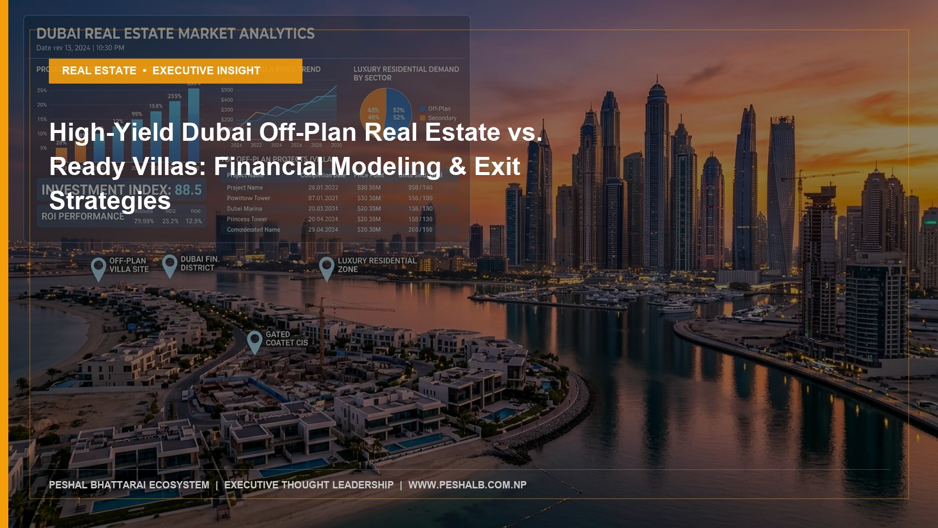High-Yield Dubai Off-Plan Real Estate vs. Ready Villas: Financial Modeling & Exit Strategies - Peshal Bhattarai Executive Thought Leadership