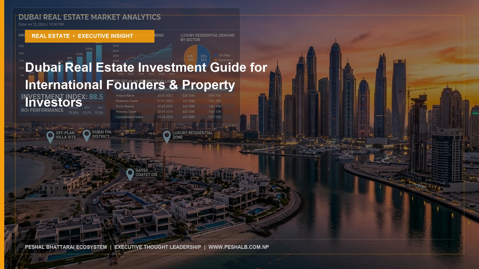 Dubai Real Estate Investment Guide for International Founders & Property Investors - Peshal Bhattarai Executive Thought Leadership